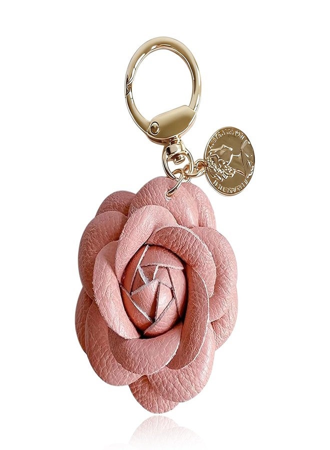 Hoheng Bag Purse Charms for Handbags White Red Flower Leather Anthropologie Keychain Birthday Gifts for Women Girls - Image 1